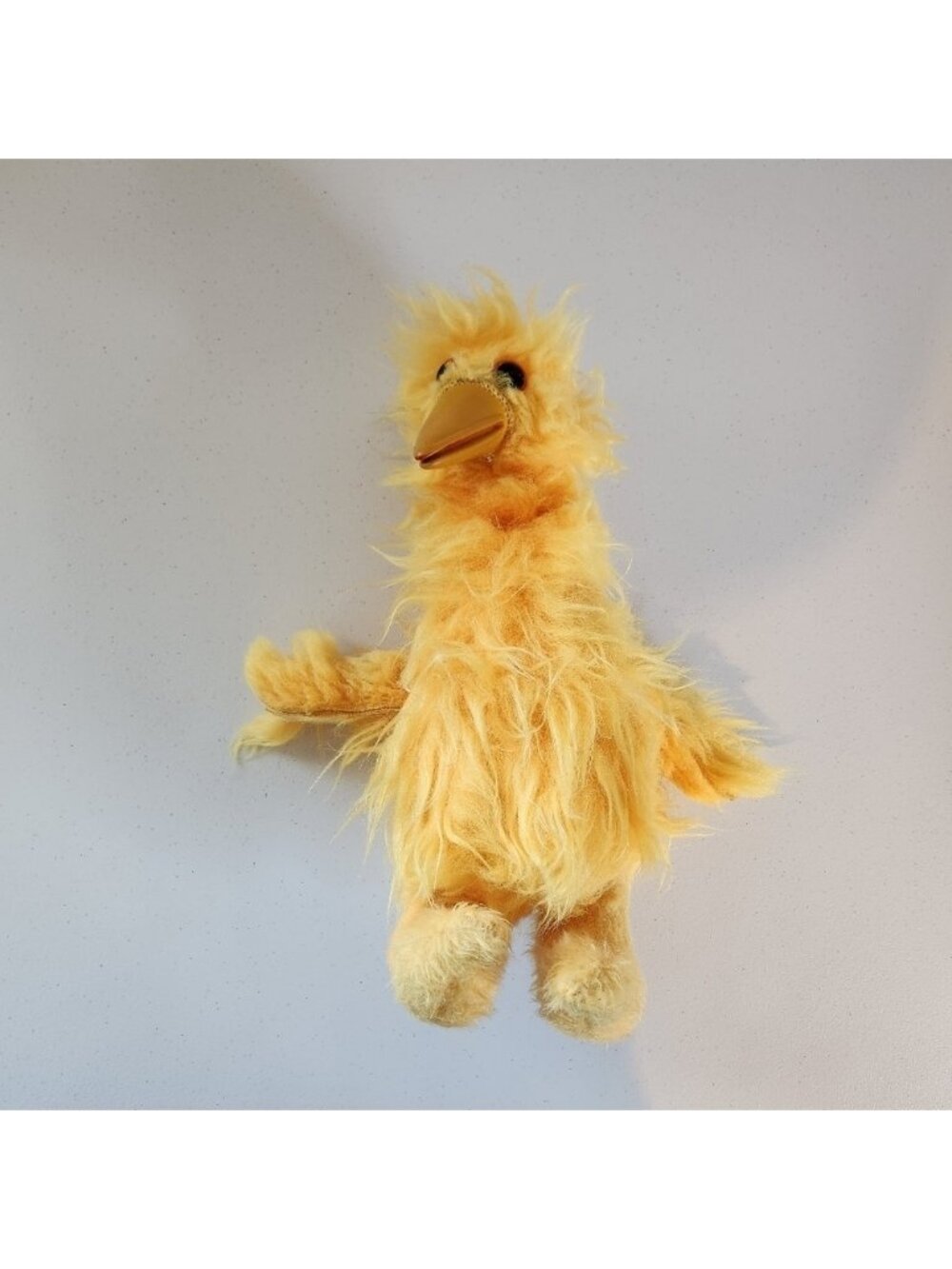 Vintage 70s 80s YELLOW BIG BIRD Stuffed Plush Animal Toy Pet Ganz Bros Rubber